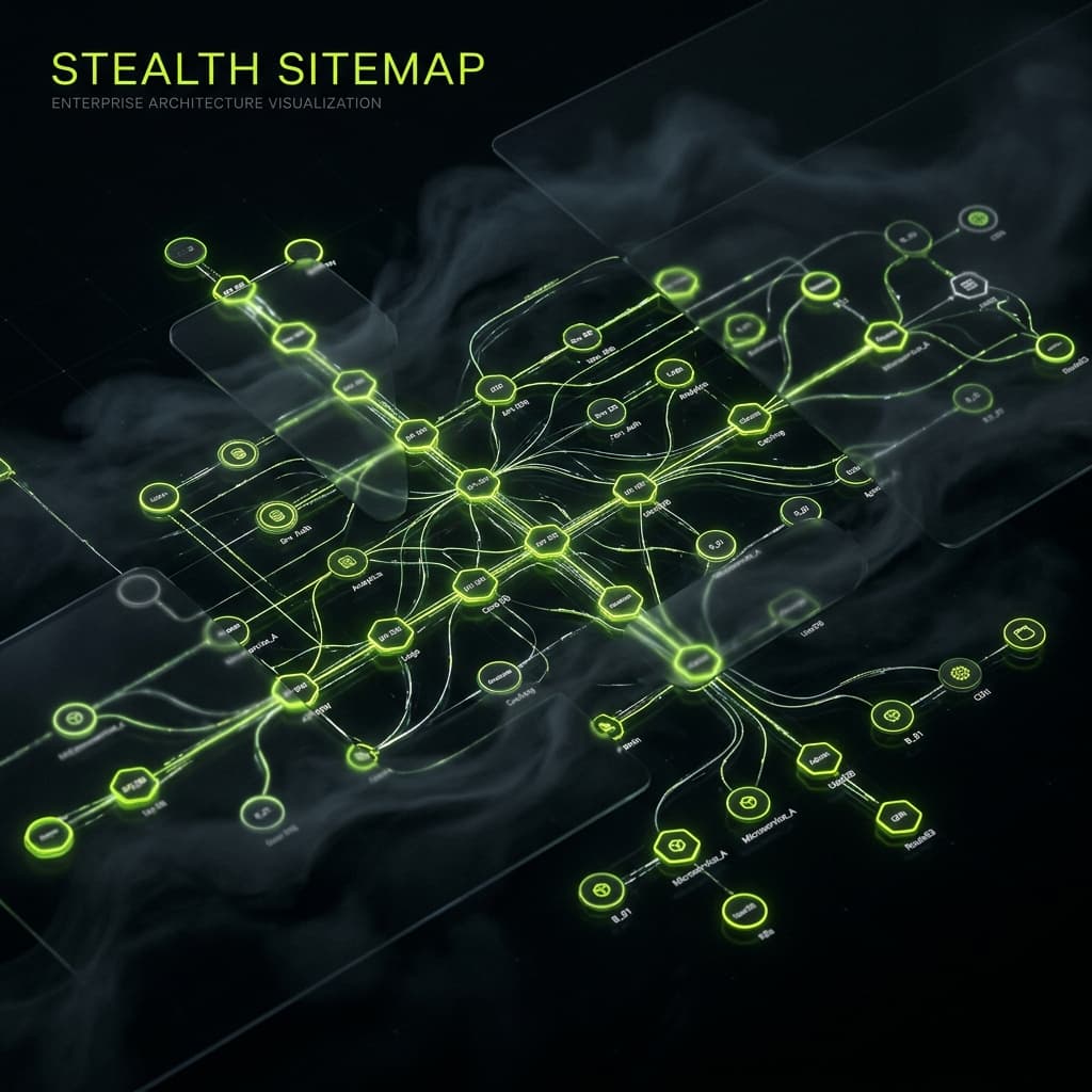 Stealth Sitemap SEO Architecture Illustration